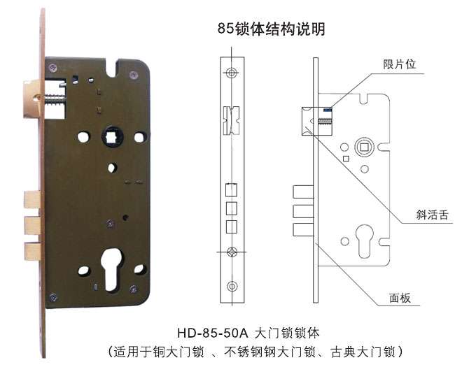 HD-85-50A大門(mén)鎖鎖體