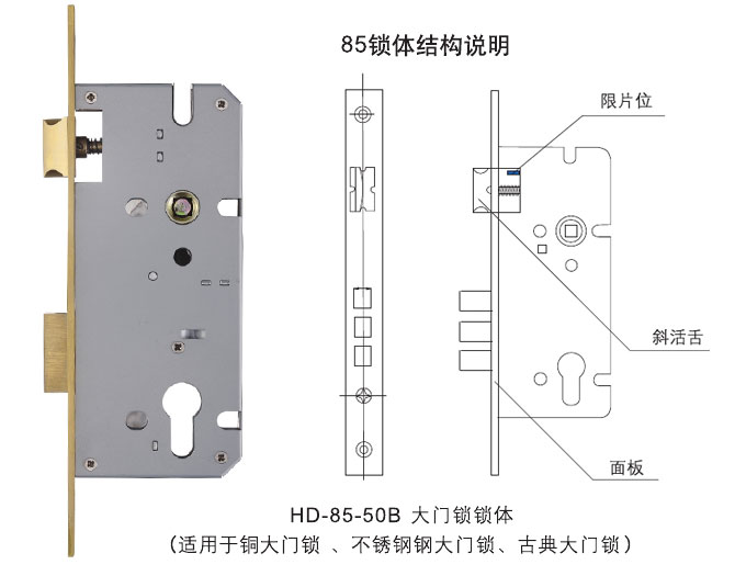 HD-85-50B大門鎖鎖體